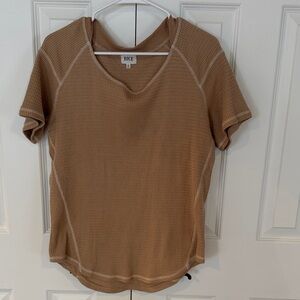BKE Women's Short Sleeve Tan Tee